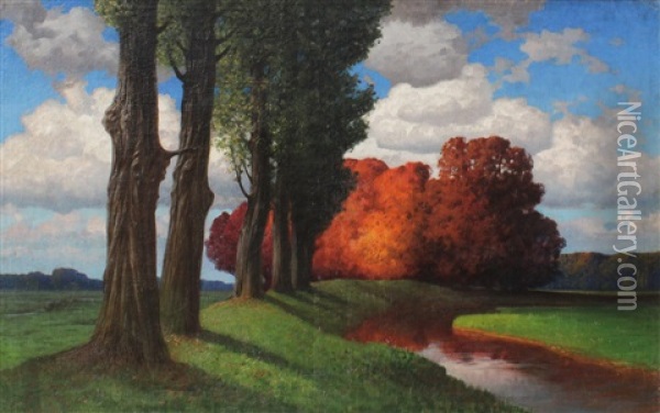 Landscape Oil Painting - Traugott Hermann Ruedisuehli
