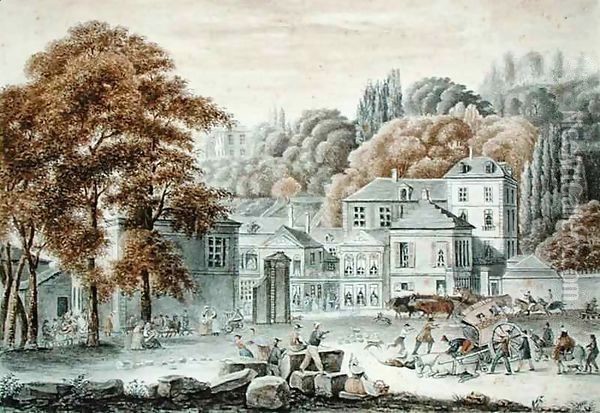 The New Place du Pont, Sevres Oil Painting - Baron Louis Albert Bacler d'Albe
