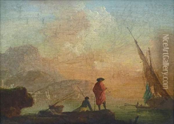 Paysage De Bord De Mer Oil Painting - Charles Francois Lacroix de Marseille