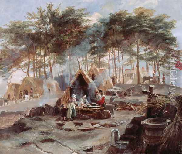 Chobham Camp, 1853 Oil Painting - Edward Matthew Ward
