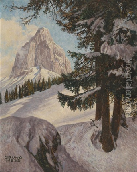 Kalbling Bei Admont Steiermark Oil Painting - Bruno Hess