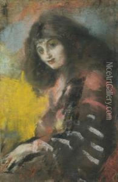 Ritratto Di Fanciulla Oil Painting - Emilio Gola