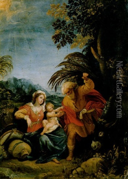 The Rest On The Flight Into Egypt Oil Painting - Adam Elsheimer