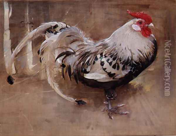 The Spangled Cock Oil Painting - Joseph Crawhall