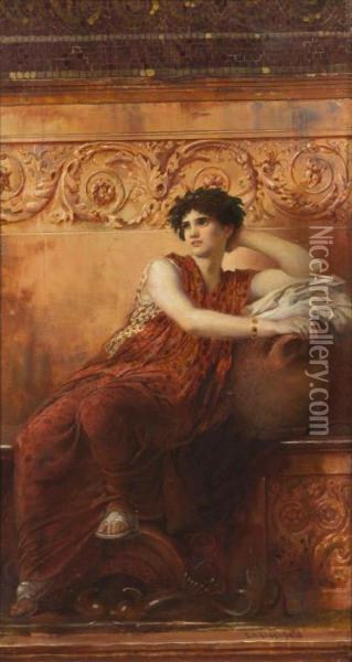 The Roman Pose Oil Painting - Edwin Howland Blashfield