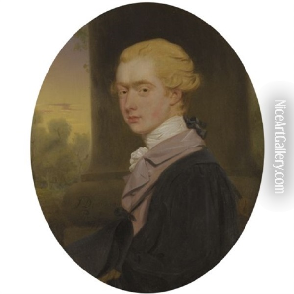 Portrait Of George, Viscount Althorp, Later 2nd Earl Spencer Oil Painting - John Downman