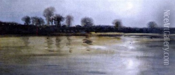 Paysage Au Crepuscule Oil Painting - Leon Kamir Kaufmann
