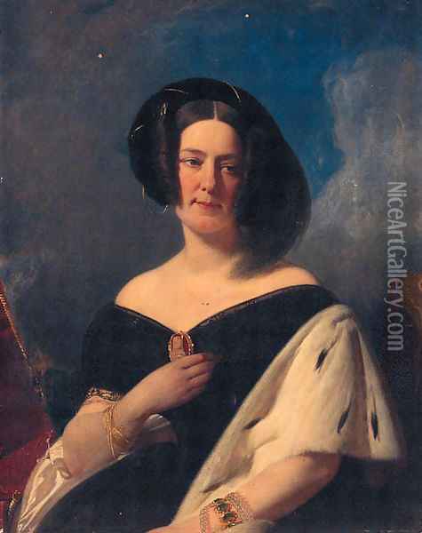 Portrait of a Lady Oil Painting - Franz Xaver Winterhalter