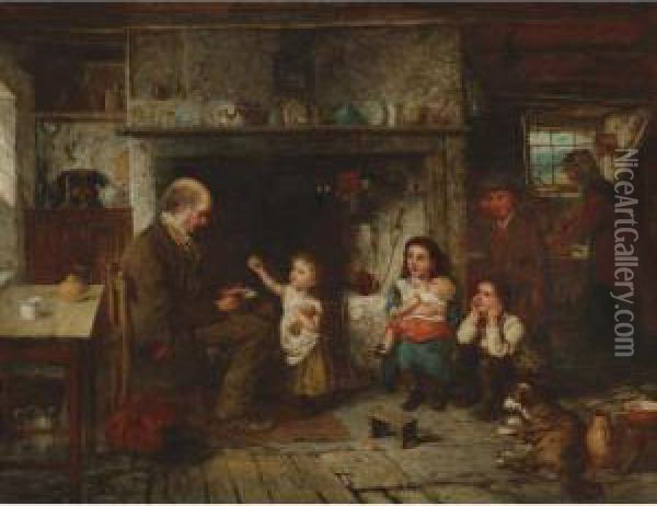 The Benevolent Cottagers Oil Painting - John Thomas Peele
