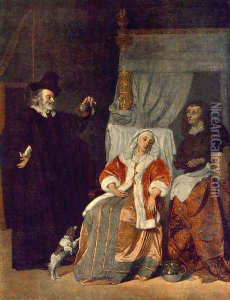 Visit of the Physician 1660-67 Oil Painting - Gabriel Metsu