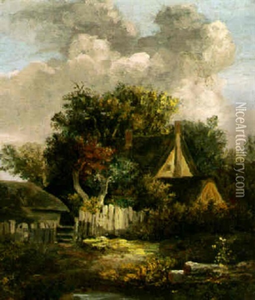 Cottage Near Yarmouth Oil Painting - John Crome the Elder
