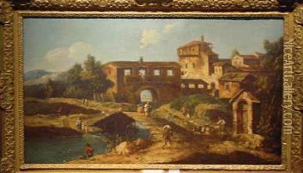 Classical Landscape Oil Painting - Giuseppe Zais