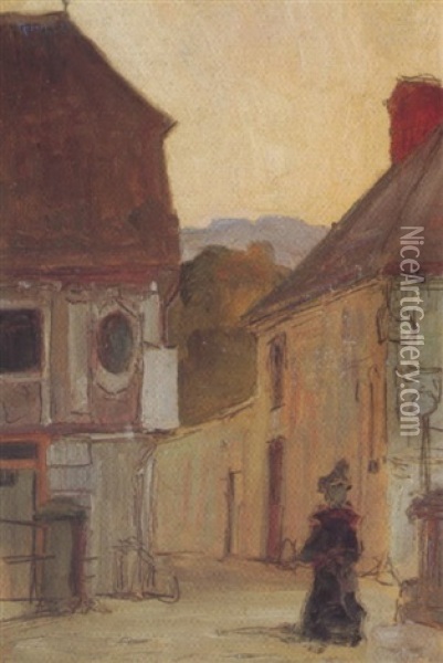Dorfplatz Oil Painting - Egon Schiele