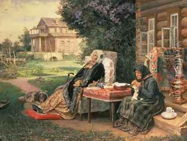 All in the Past 1889 Oil Painting - Vasili Maksimovich Maksimov