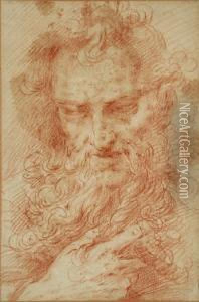 Study Of Moses Oil Painting - Giulio Cesare Procaccini