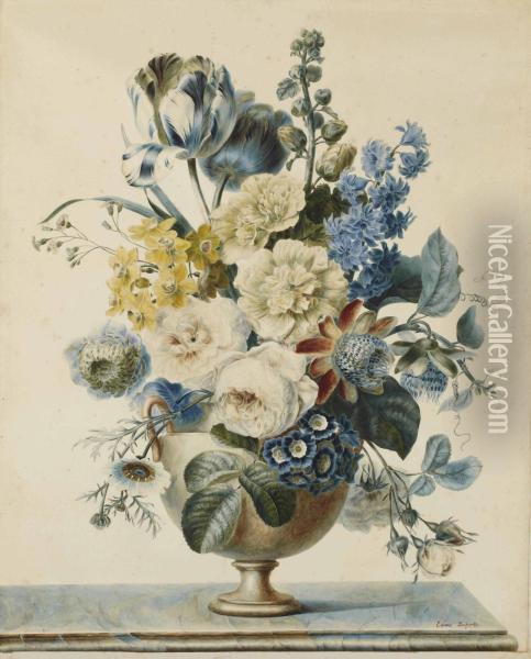 Bouquet De Fleurs Oil Painting - Emma Andree Felicite Desportes De La Fosse
