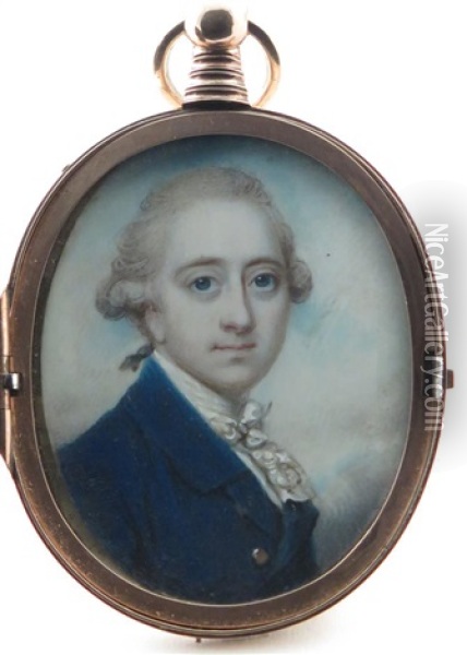 Portrait Miniature Of The Earl Of Burlington Oil Painting - Richard Cosway