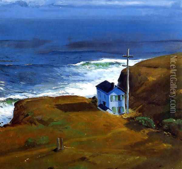 Shore House 1911 Oil Painting - George Wesley Bellows