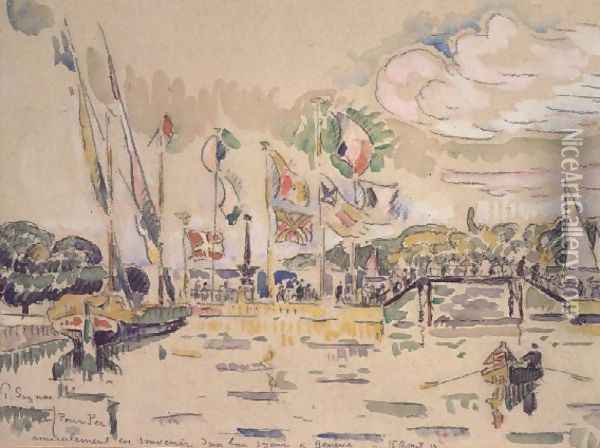 Geneva, c.1919 Oil Painting - Paul Signac