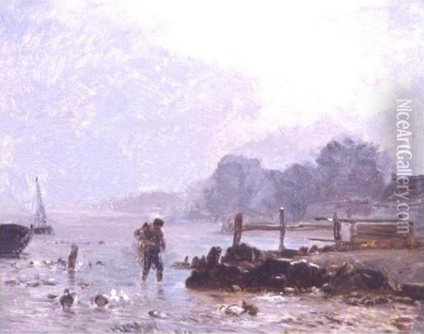 The Fisherman Oil Painting - Constant Troyon