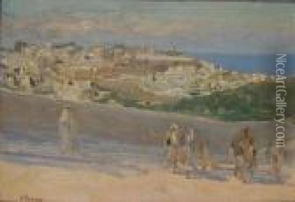 On The Fez Road, Tangiers Oil Painting - John Lavery