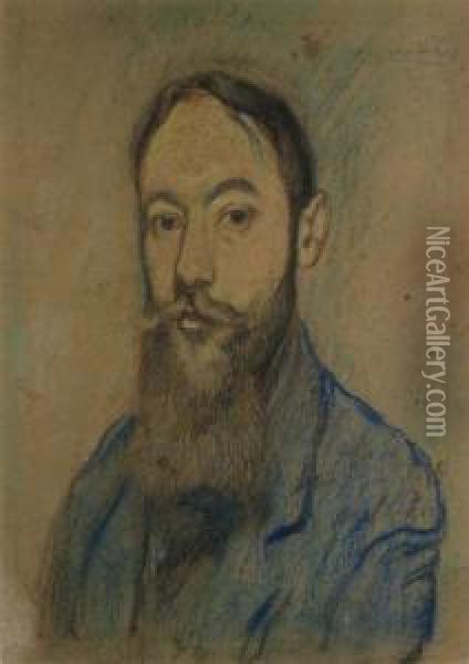 Portrait D'homme Barbu Oil Painting - Charles Milcendeau