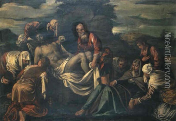 Deposizione Oil Painting - Jacopo dal Ponte Bassano