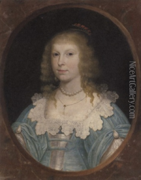 Portrait Of A Young Lady Oil Painting - Gerrit Van Honthorst
