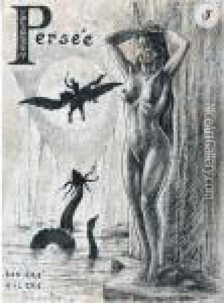 Persee- Bon Gre, Mal Gre Oil Painting - Felicien Rops