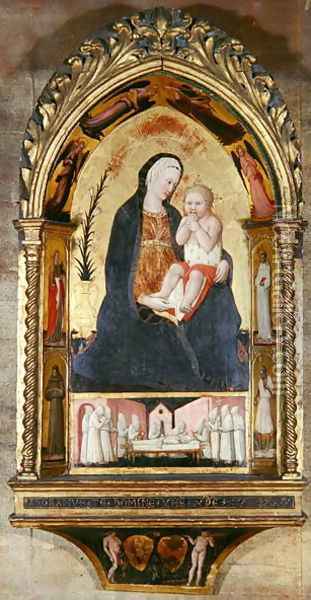 The Virgin of Humility with Angels and Saints, c.1440 Oil Painting - Paolo di Stefano Badaloni Schiavo