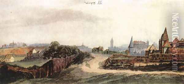 View of Nuremberg Oil Painting - Albrecht Durer