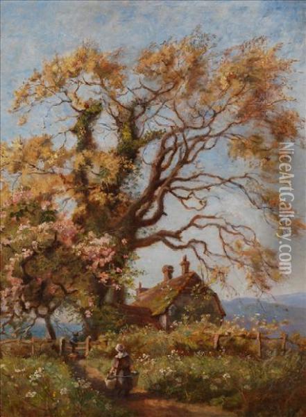 Maytime Oil Painting - E. Hartry