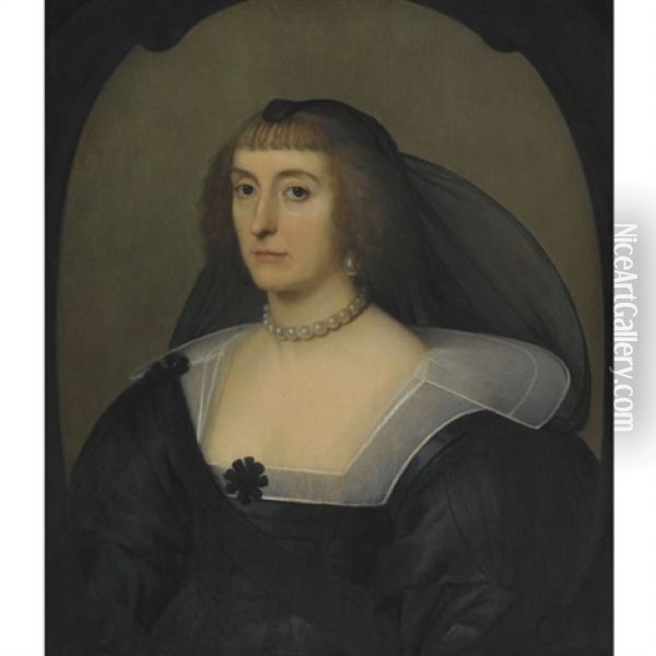 Portrait Of Elizabeth Of Bohemia Oil Painting - Gerrit Van Honthorst