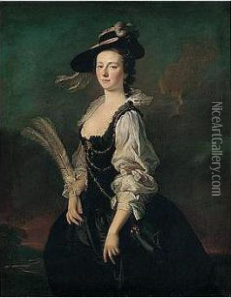 Portrait Of Jane Hale, Mrs Madan Oil Painting - Allan Ramsay