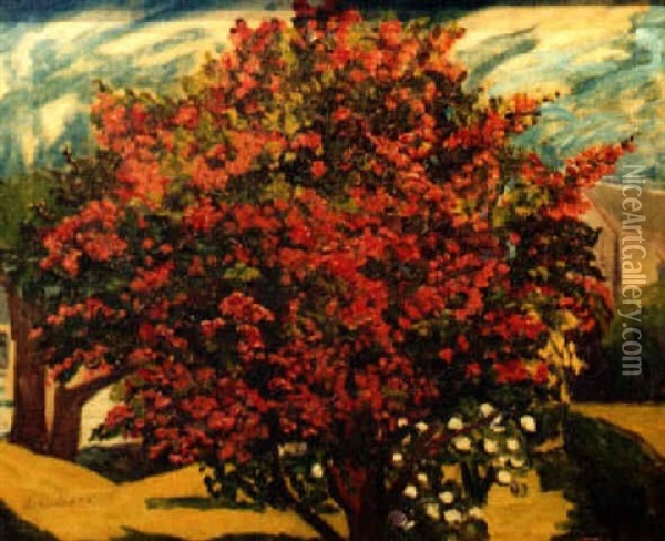 Fruit In Bloom Oil Painting - Louise Upton Brumback