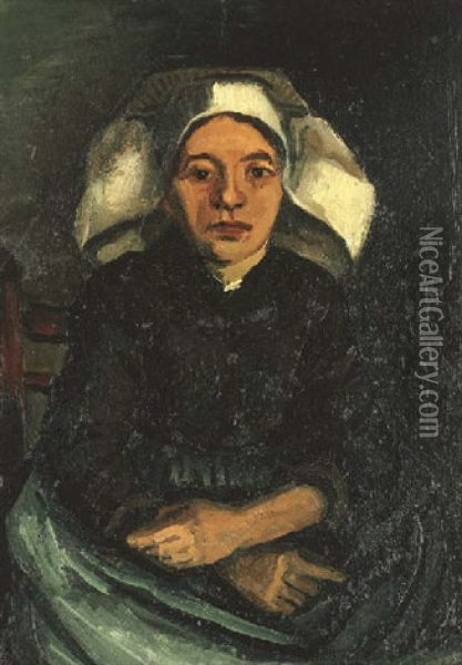 Peasant Woman, Sitting Oil Painting - Vincent Van Gogh