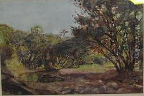 A Woodland Landscape Oil Painting - Frederick William Jackson
