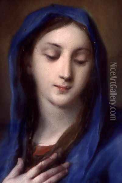 Madonna from the chapel Oil Painting - Rosalba Carriera