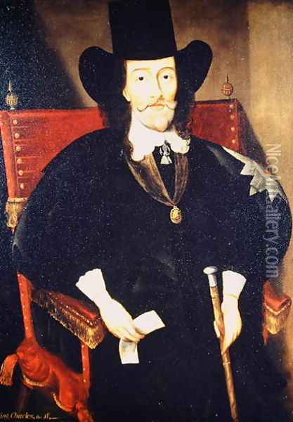 Portrait of King Charles I at his Trial Oil Painting - Edward Bower
