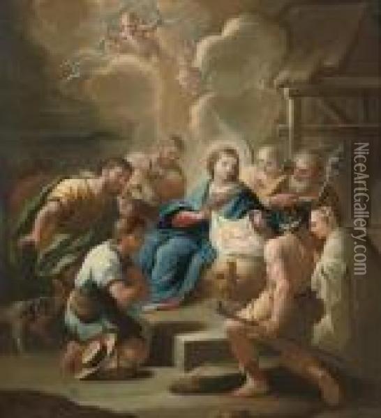 The Adoration Of The Shepherds Oil Painting - Luca Giordano