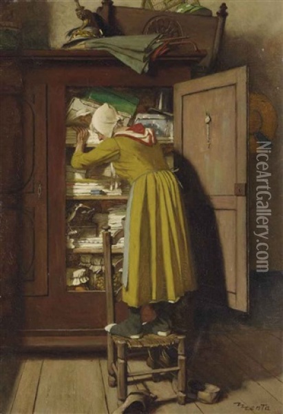 Das Versteck Oil Painting - Edouard (John) Menta