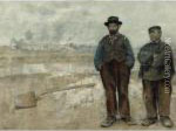 The Two Workmen Oil Painting - Jean-Francois Raffaelli