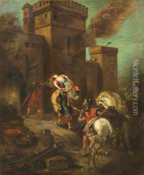 Abduction Of Rebecca Oil Painting - Eugene Delacroix