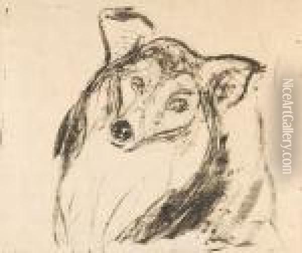 Hundekopf Oil Painting - Ernst Ludwig Kirchner