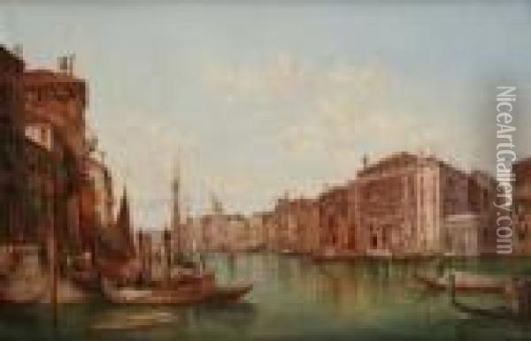 Vue Du Grandcanal A Venise Oil Painting - Alfred Pollentine