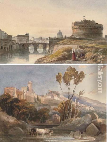 Castel Sant'angelo Oil Painting - Harriet Cheney