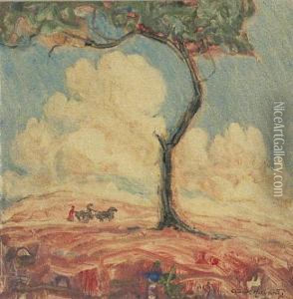 The Lone Tree Oil Painting - Clark Hobart