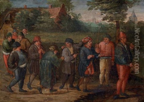 Le Cortege Du Fiance Oil Painting - Pieter Brueghel the Younger