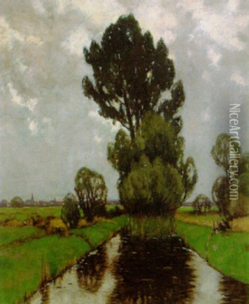 Motiv Aus Dem Dachauer Land Oil Painting - Carl Kuestner