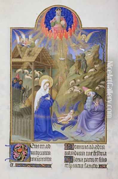 The Nativity from the Tres Riches Heures du Duc de Berry Oil Painting - Pol de Limbourg